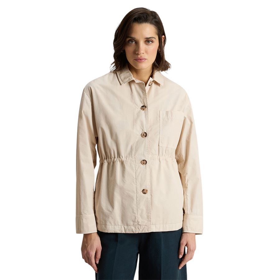 Giacca a camicia in puro cotone tinta in capo da donna Woolrich | CFWWOS01298867